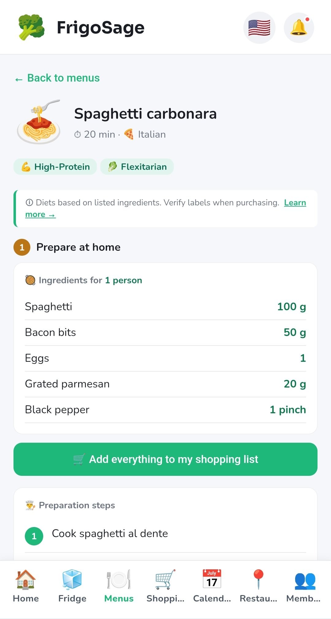 Recipe details