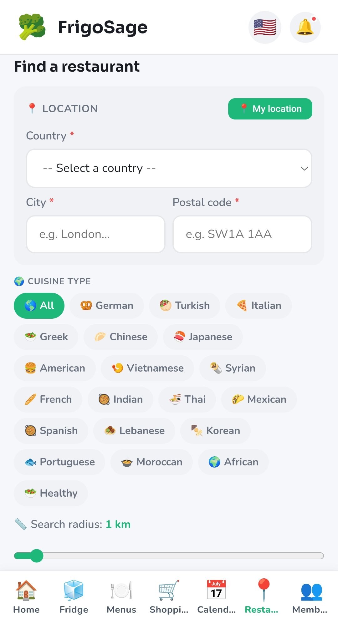 Restaurant finder